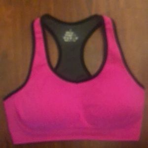 Hot pink sports bra